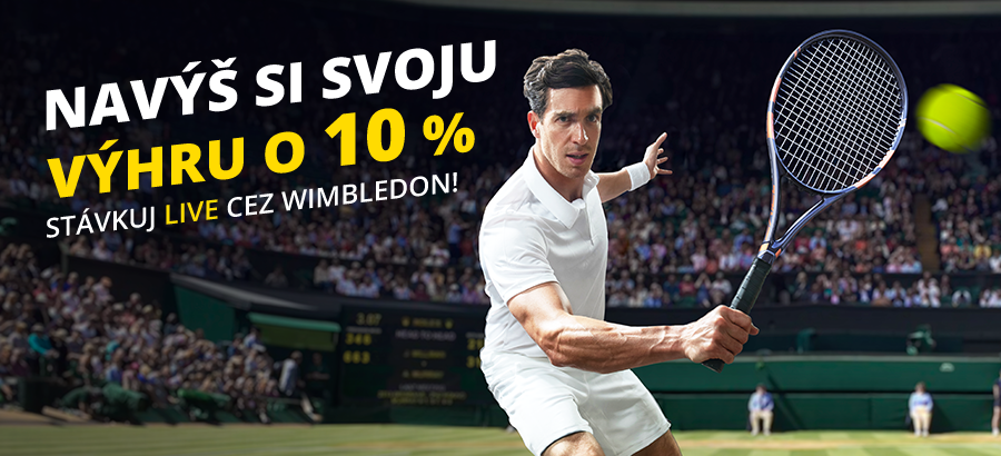 10% navýšenie výhry vo Fortune počas Wimbledonu